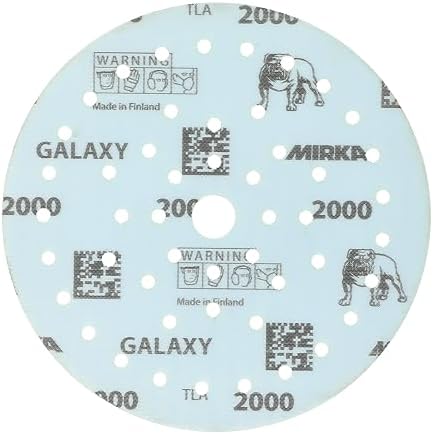 Mirka Galaxy Multifit 6 Inch Ceramic Discs, 2000 Grit, Hook & Loop, 50 Pack