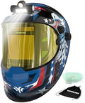 YESWELDER Auto Darkening Welding Helmet with LED, 180° View, LYG-Q800D-BE