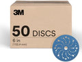 3M Hookit Blue Abrasive Disc, 321U, 36183, 6 in, 600+ Grade, Multi-Hole
