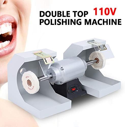 Dental Polishing Polish Lathe Machine, 3000Rpm Dental Lab High Speed Polisher, Polishing Lathe Machine, Bench Buffing Grinder, ewelry Polishing Machine for Casting