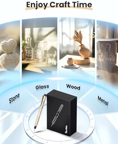Tarlido Engraving Pen, USB Rechargeable Cordless Rotary Tools, Professional Mini Carving Machines Portable DIY Engraver Machine for Metal to Wooden, Glass, Jewelry-Gold