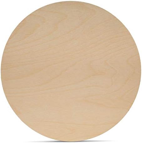 Wood Circles 18 inch, 1/8 Inch Thick, Birch Plywood Discs, Pack of 2 Unfinished Wood Circles for Crafts, Wood Rounds by Woodpeckers