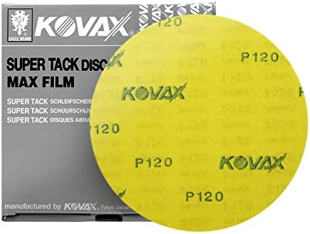 MaxFilm Ultra Premium 6 inch Sanding Discs, P120, 0 Holes, Hook & Loop, 520-0120, 50 discs