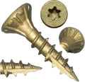 8 x 3/4" Bronze Coated Multipurpose Exterior Coated - ACQ Compatible Wood Screw Torx/Star Drive Flat Head 5 Pound CASE 17145 Screws