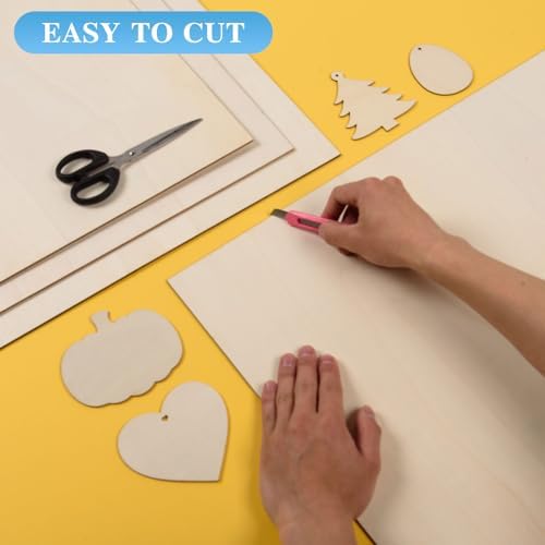 AWIZOM 6 Pack Basswood Sheets for Crafts-18 x 24 x 1/8 Inch- 3mm Thick Plywood Sheets with Smooth Surfaces Unfinished Wood Boards for Laser Cutting, Wood Burning, Architectural Models, Staining
