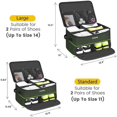YOREPEK Golf Gifts for Men, 2 Layer Golf Trunk Organizer for 2 Pair Shoes