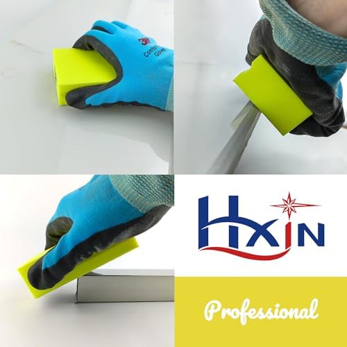 Diamond Hand Polishing Pad Diamond Sanding Block Foam Backed Diamond Sponge Sanding Pads for Wet or Dry Grinding polishing for Granite Marble Stone Tile Glass Ceramic (1, 200# Square)