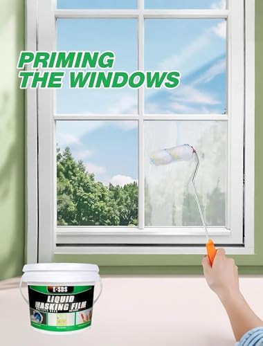 E-SDS Masking Liquid Tape, 32 fl.oz Transparent Peelable Coating for Window