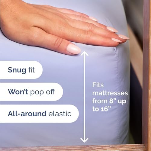 Twin Size 3 Piece Sheet Set - Comfy Breathable & Cooling Sheets - Lavender