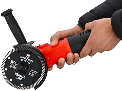 StadeaSet 5" Variable Speed Angle Grinder Polisher with Dry Polishing Kit - Stone Concrete/Tile Electric Power Cutting Slow SpeedTool - 1400 W, 3000-10000 RPM