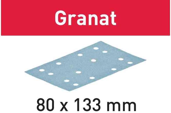 Festool 497120 Granat P120 Grit RTS (80x133mm) Rectangular Abrasive Sanding Sheets, 100-Pack