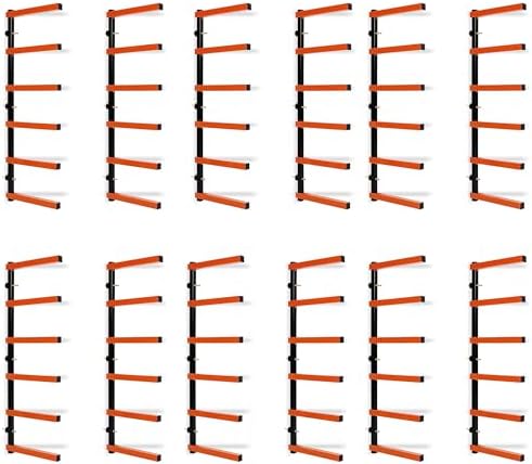 ECOTRIC 6 Pair of 6 Levels Shelf Lumber Rack Lumber Storage Rack Lumber