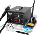 BK701D 700W Soldering Station, 2 In 1 Hot Air Rework & Soldering Iron Station, SMD ESD Safe Solder Station,Electronic Soldering Kit For Mobile Phone Laptop Repair or Circuit Board Soldering