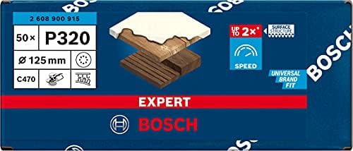 Bosch Professional 50x Expert C470 Sandpaper (Ø 125 mm, Grit 320, Accessories Orbital Sander)