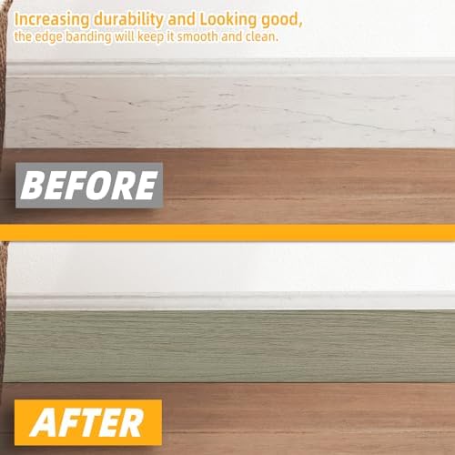 GSCIT Club Silver Walnut Wallpaper, 2.4 inch X 25ft Self Adhesive Wood Grain Repair Tape Silver Walnut Repair Patch for Tables, Chairs, Baseboards, Doors, Windows, Floors, Handicraft DIY.