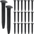 Yinkin 20 Pcs 4.7'' Railroad Spike Carbon Steel Rail Road Spike Ties, Black