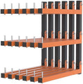Lumber Rack Wall Mount, Lumber Storage Rack, Heavy Duty Wood Storage Racks with 9-Level System, 1080 lb Substantial Garage Wood Organizer, Orange Lumber Metal Racks for Indoor and Outdoor (6 PACK)