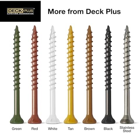 Deck Plus Deck Screws, #10 x 2-1/2in, 365 Pieces,5 Lb Box, Tan