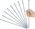 12 Inch Galvanized Landscape Stakes Metal Landscape Edging Anchoring Spikes, Landscape Anchoring Stake for Artificial Turf, Paver Edging, Weed Barrier, Tent, Camping, Carpentry (25)