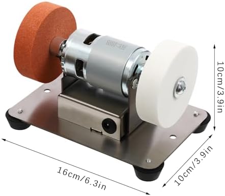 Mini Belt Sander Electric Benchtop Sander 96W Bench Grinder Sanding Machine Handcraft System Bench Grinder Polisher 7 Adjustable for DIY Craft Wood Stained Glass Jewelry Making