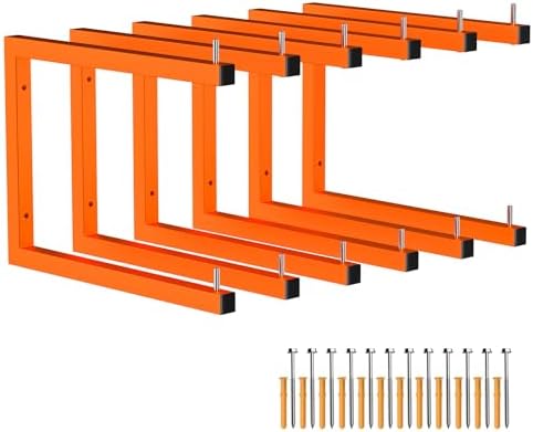 6-Pack Lumber Storage Rack, Wall Mount Wood Rack (6 Level)