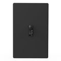 ELEGRP Digital Dimmer Switch for LED/CFL, Toggle Dimmer Switch with Decorative Frameless Design Wallplate, Single Pole/3-Way, UL Listed, 1 Pack, Black