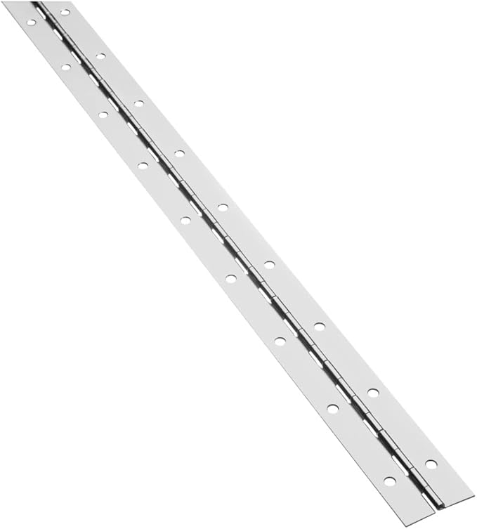 National Hardware N148-320 Continuous Hinge, Nickel, 1-1/2" x 48"