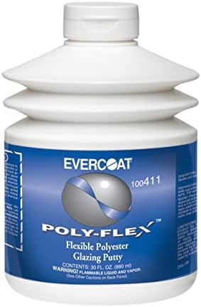 Evercoat Poly-Flex Flexible Polyester Glazing Putty for Spot Filling and Skim Coating - 30 Fl Oz