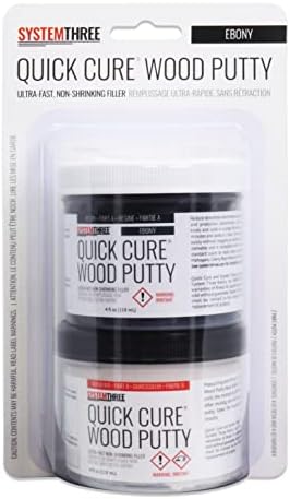 SYSTEMTHREE Quick Cure Putty, Ebony, 8-oz Kit