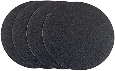 5 inch Sanding Discs Hook and Loop Round Sand Paper Discs, Black Silicone Carbide No Hole Hook and Loop Sanding Disc, 36 Grit Orbital Sander Pads for Wood, Auto Body, Paint & Plastics 50 Pack