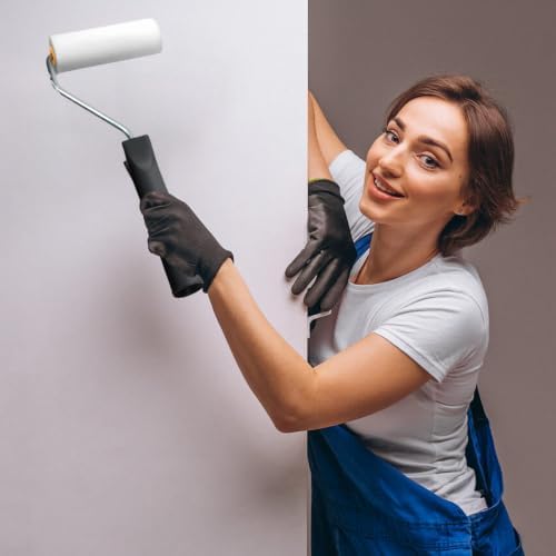 Upgrade Paint Roller Kit, House Painting Tools Set with Paint Tray, Brushes, Scrapers & Extension Pole for Wall Ceiling (Set-C)