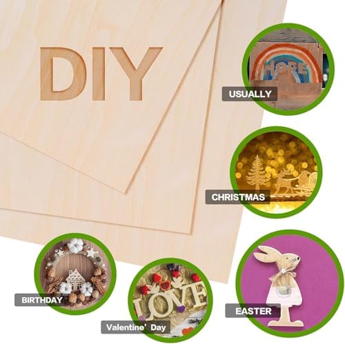 36 Pack Basswood Sheets 18"x12"x1/8", 3mm Basswood for Laser Cutting, Thin Plywood Board Unfinished Wood for Crafts, DIY Architectural Models Making, Wood Engraving, (36Packs-18inchx12inch)