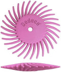 Dedeco Sunburst Radial Bristle Discs 48-Pack - 5/8" Curved Knife-Edge - Pink 600 Grit (Fine, Pumice) - Aluminum Oxide for Polishing & Finishing