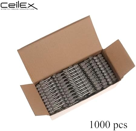 1000x Collated Concrete Nails 1-1/4 Inch (32mm) for Hilti BX 3 (BX3) Cordless Concrete Nailer, B3 MX Collated Strip, Full Round Head Hardened Steel Pins for Metal Track, Drywall & Concrete