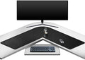 Mydours L-Shape Desk Pad, (38"+38") x13 Large PU Leather Corner Mat,Black