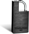 PACLOCK's UCS-446A Shrouded Single Post Padlock for Pelican® Storm Cases & Milwaukee® PACKOUT™, Slim Shoulder for Limited Rotation, Prevents Cutting Attempts, Black, 2 Keys, Keyed Alike U-Pick!