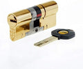 Yale B-YS3-4555B Anti-Snap 3 Star Euro Double Cylinder, High Security, 45:55 (95mm), Brass Finish