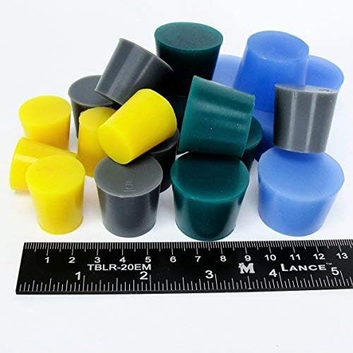 High Temp Masking Supply 20 Piece XL Silicone Rubber Plug Set - Sizes 3/4" to 1-7/16" - Tapered Stoppers for Powder Coating, Painting, Ceramic Coating, Sealing Holes - Non-Toxic, Flexible, Reusable