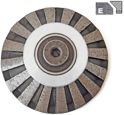 E20 3/4 inch Bevel Diamond Hand Profile Wheel Segmented Granding Router Bit with M10 Thread for Stone Granite Marble Concrete Quartz Countertop Floor Tile Edge