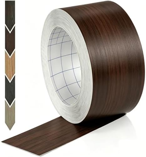 GSCIT Club Wood Grain Repair Tape, 2.4 inch X 100ft Self Adhesive Walnut Grain Repair Patch for Tables, Chairs, Baseboards, Doors, Windows, Floors, Handicraft DIY.