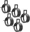 5pcs 0.87" ID Constant Tension Band Hose Clamps, 22mm Spring Band Type Action Hose Clamp Manganese Steel Fuel Line Clamp Low Pressure Air Clip Clamp for Fuel Hose Line Water Pipe Air Tube black