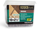 Deck Plus Deck Screws, #10 x 2-1/2in, 365 Pieces,5 Lb Box, Brown