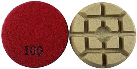 3" Resin Bond Diamond Polishing Pads for Concrete and Stone, 100 Grit