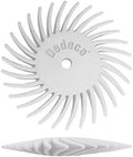 Dedeco Sunburst Radial Bristle Discs 48-Pack - 7/8" Curved Knife-Edge - White 120 Grit (Medium) - Aluminum Oxide for Polishing & Finishing