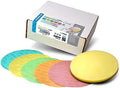 EAGLE ABRASIVES Super Assilex Flexible 6 inch Sanding Disc Starter Kit, No Holes, SP19318, K600 - K1500, 25 Discs + 1 Micro-Hook Interface Pad