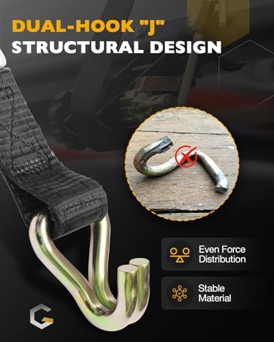 Truck Rack Straps, Ladder Rack Ratchet Straps, Lumber/Pipe/Roof Rack Straps