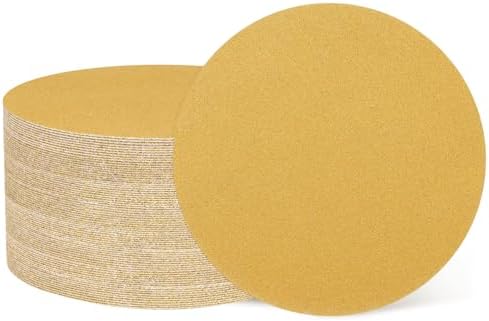 HARFINGTON 50 Pcs 3 Inch Sanding Discs 220 Grit Yellow Aluminum Oxide