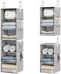 StorageWorks Hanging Closet Organizer, 6-Shelf with 2-in-1 Design, Ivory