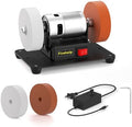 Miniature belt sander, sanding machine, 7-speed adjustable polishing and grinding machine, electric belt grinder, double-wheel electric bench grinder (Double-wheel Electric Sander - With Tool)