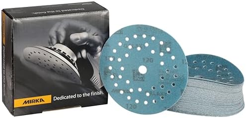 Mirka Galaxy Multifit 5 Inch Ceramic Sandpaper 120 Grit Hook & Loop 50 Pack
